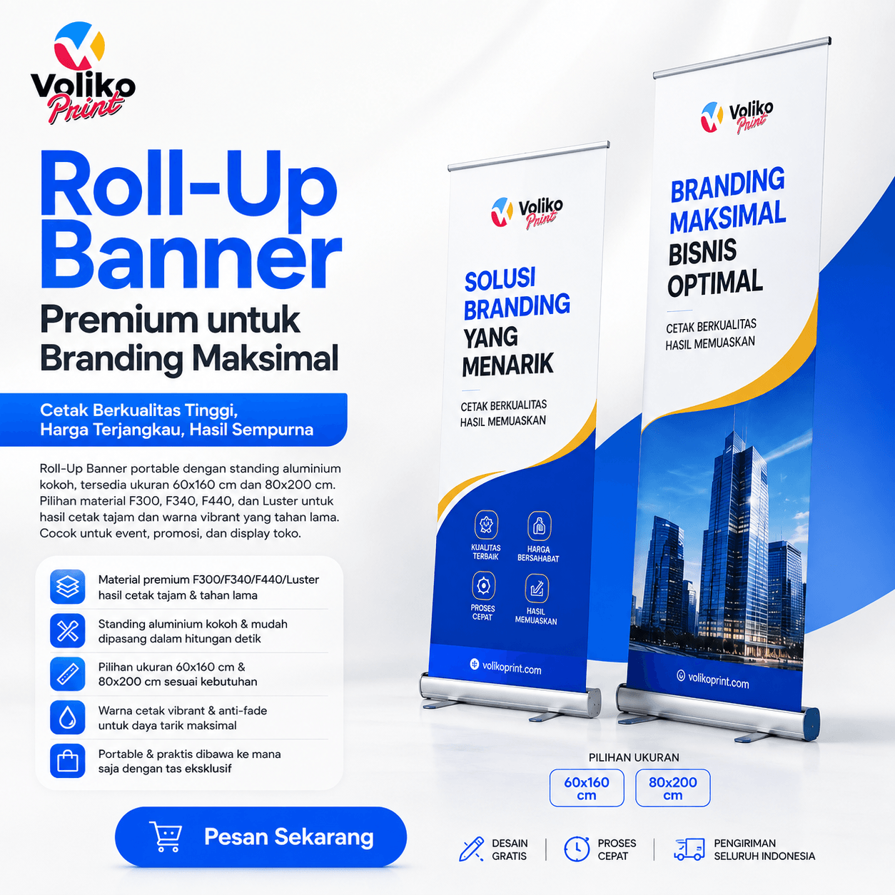 Paket Roll-up Banner 80 x 200cm
