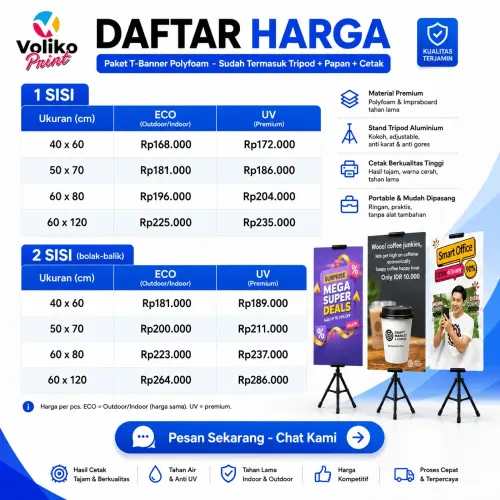 Paket T-Banner Polyfoam
