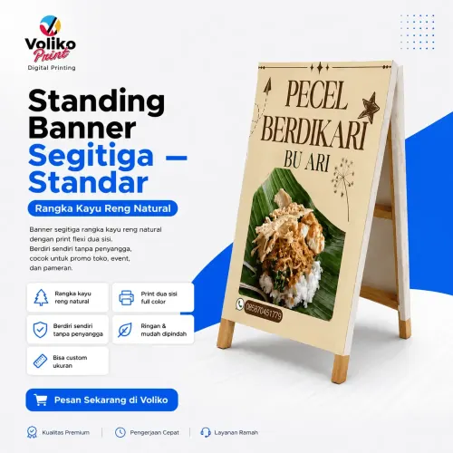 Standing Banner Segitiga Reguler